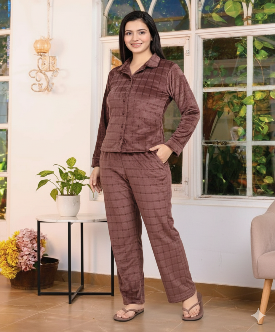 Cozy and Stylish Velvet Loungewear Set – Melini India