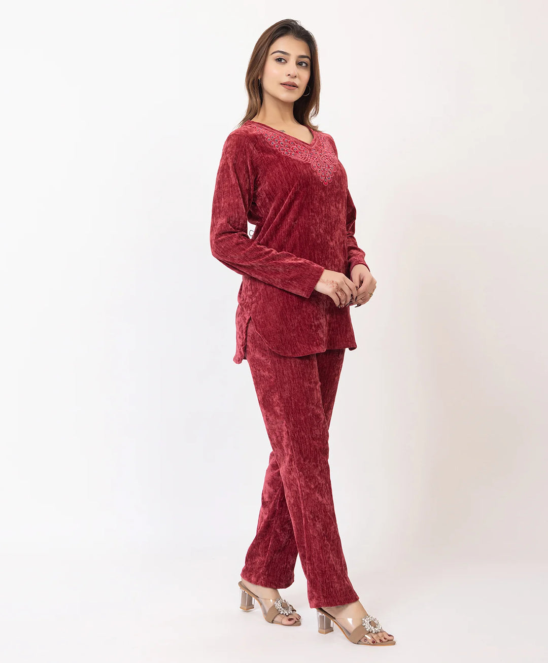 Elegant Embroidered Winter Co-ord Set