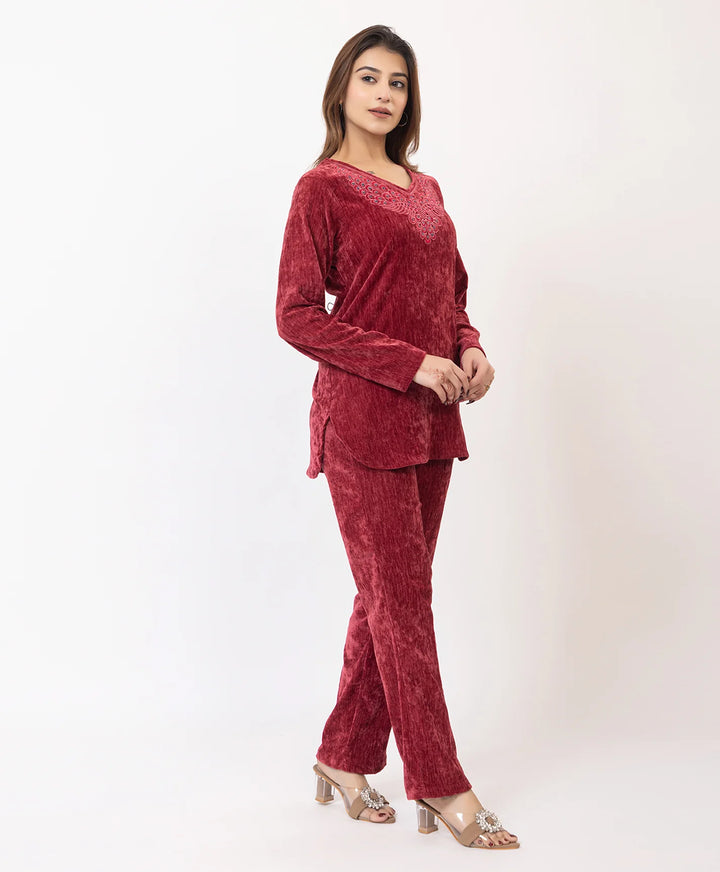 Elegant Embroidered Winter Co-ord Set