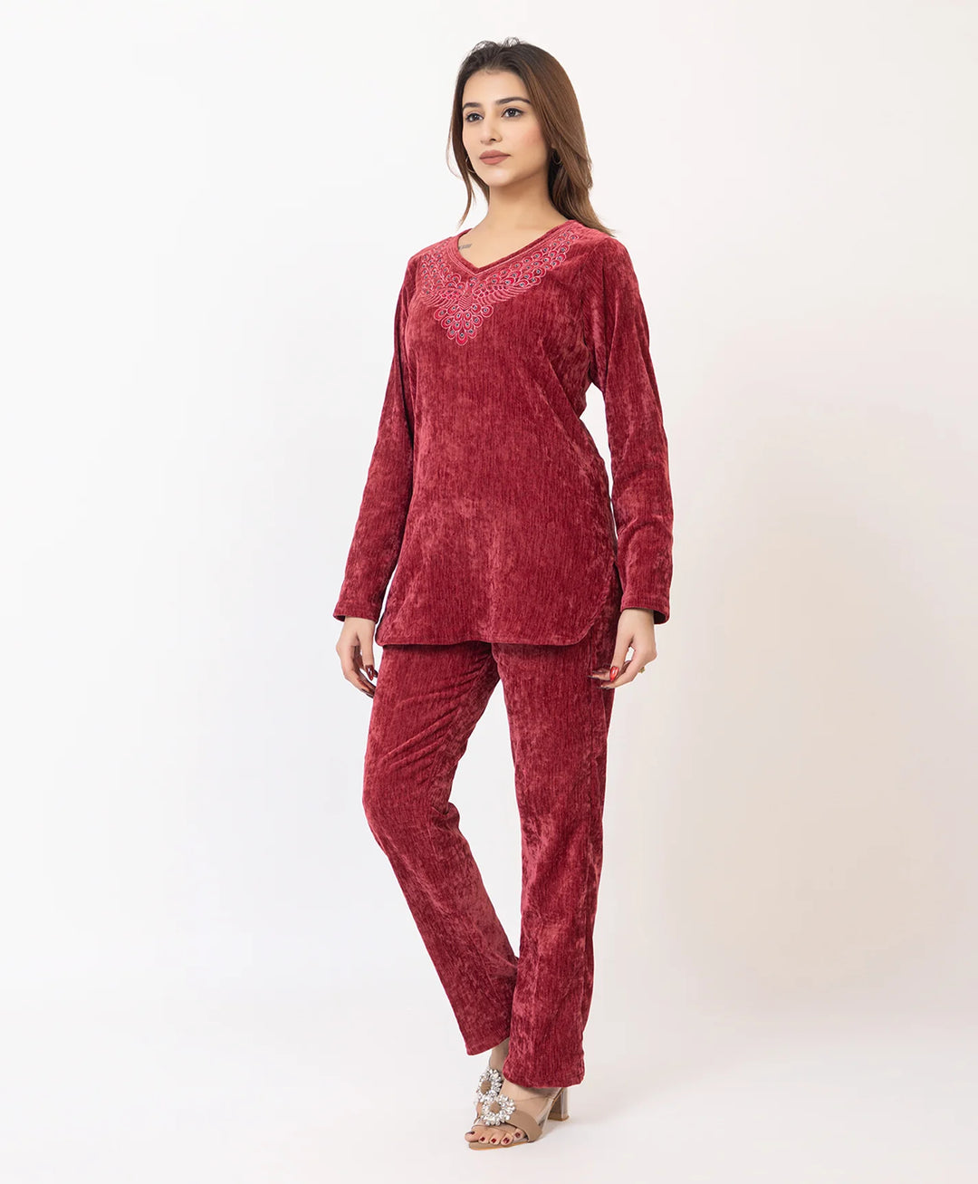 Elegant Embroidered Winter Co-ord Set