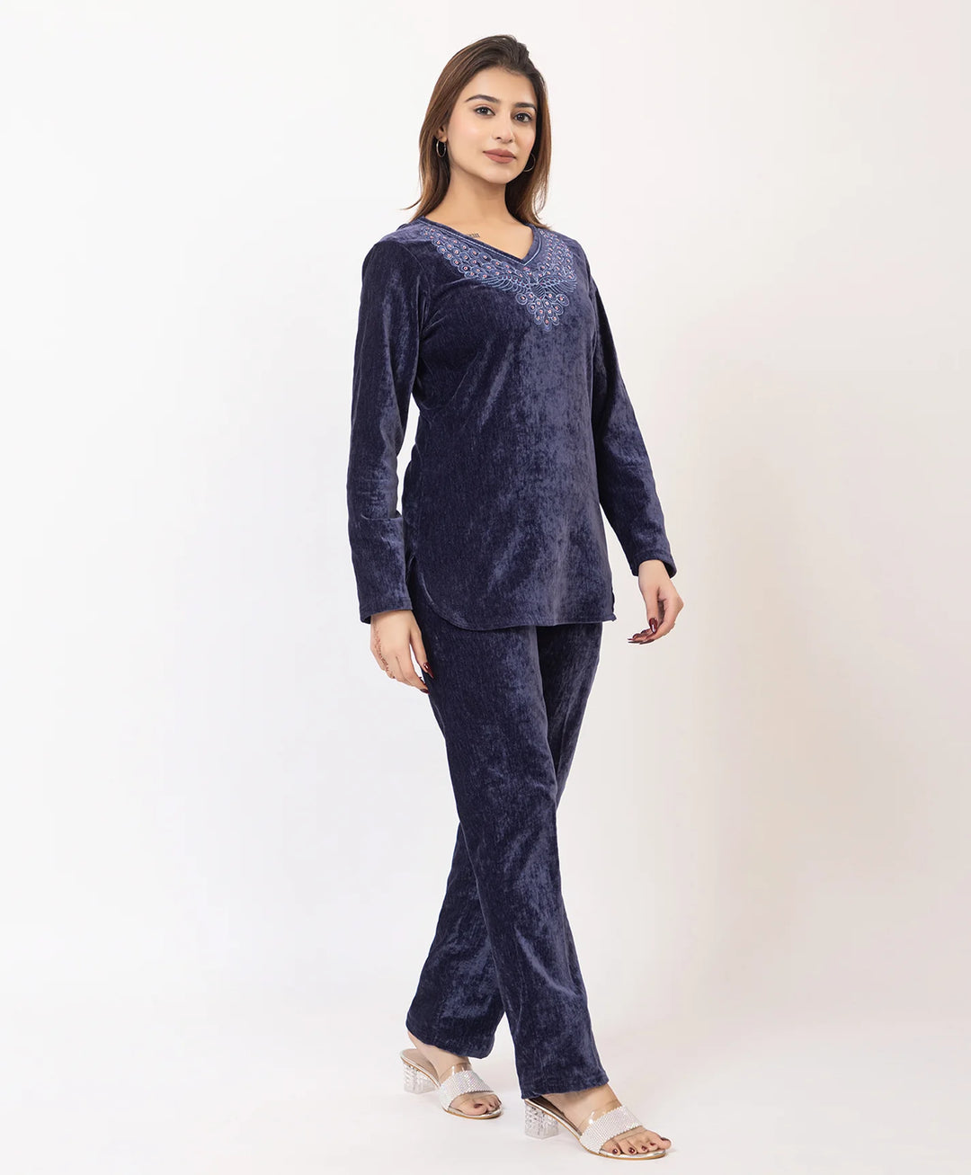 Elegant Embroidered Winter Co-ord Set