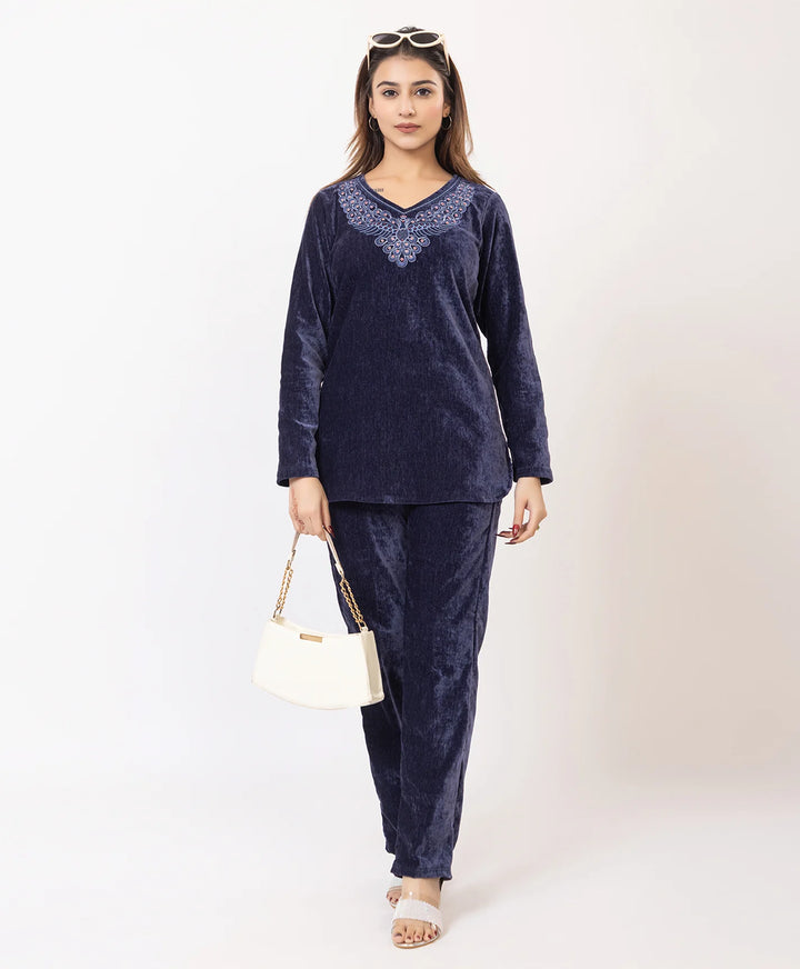 Elegant Embroidered Winter Co-ord Set