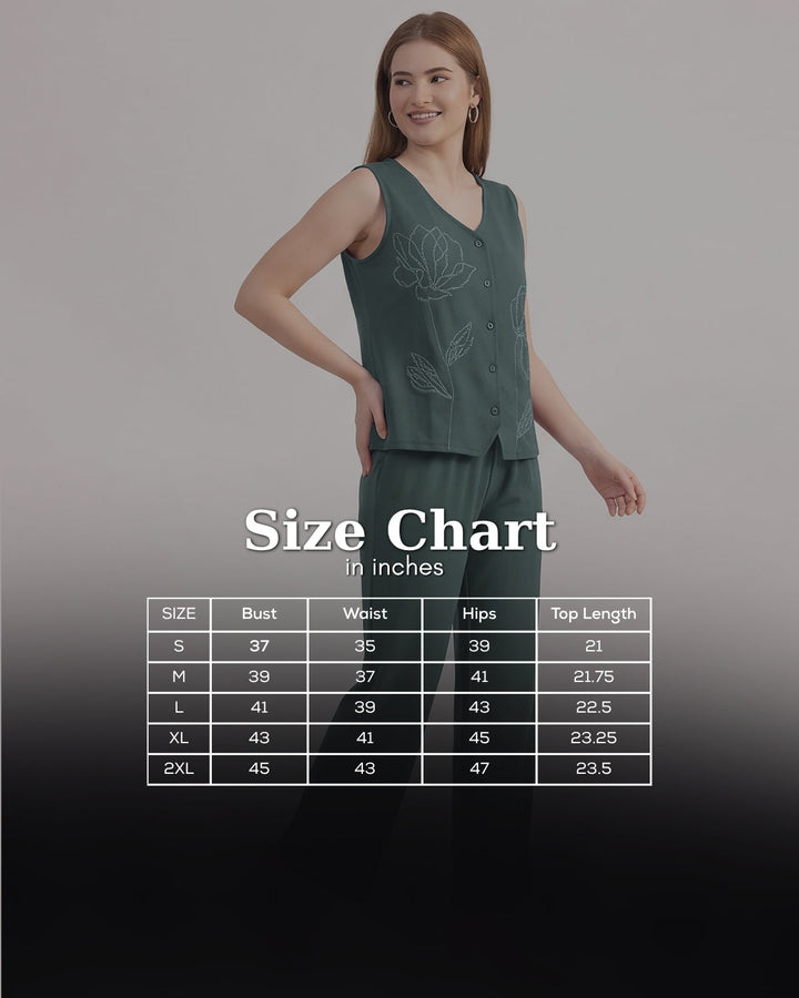 Botanical Vest Co-ord Set