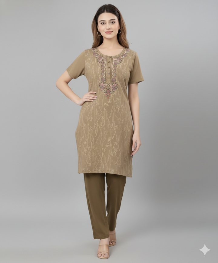Embroided Kurta Lower