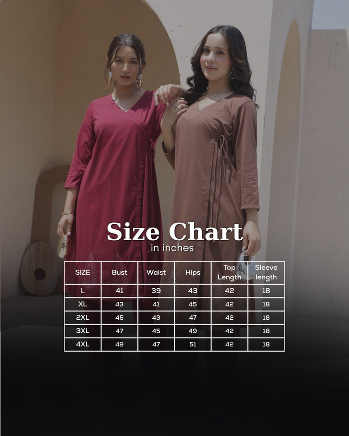 Angrakha Long Kurta Set