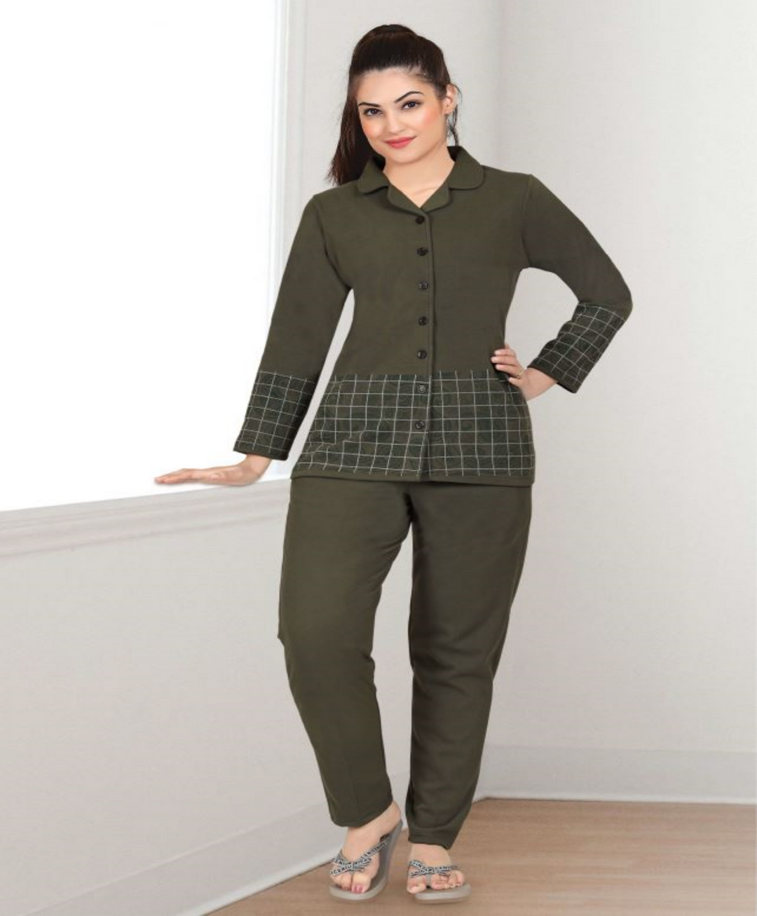 Front Open Night Suit