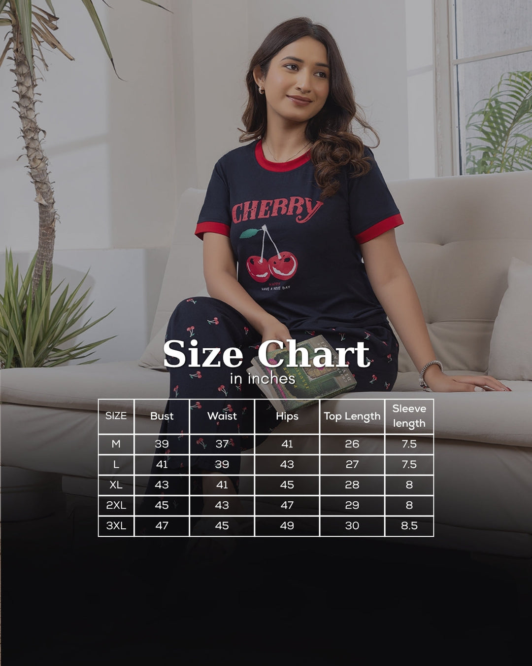 Sweet Cherry Lounge Night Suit