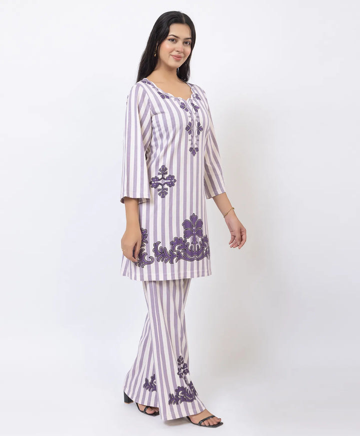 Premium Cutwork Detail Printed Kurta Set