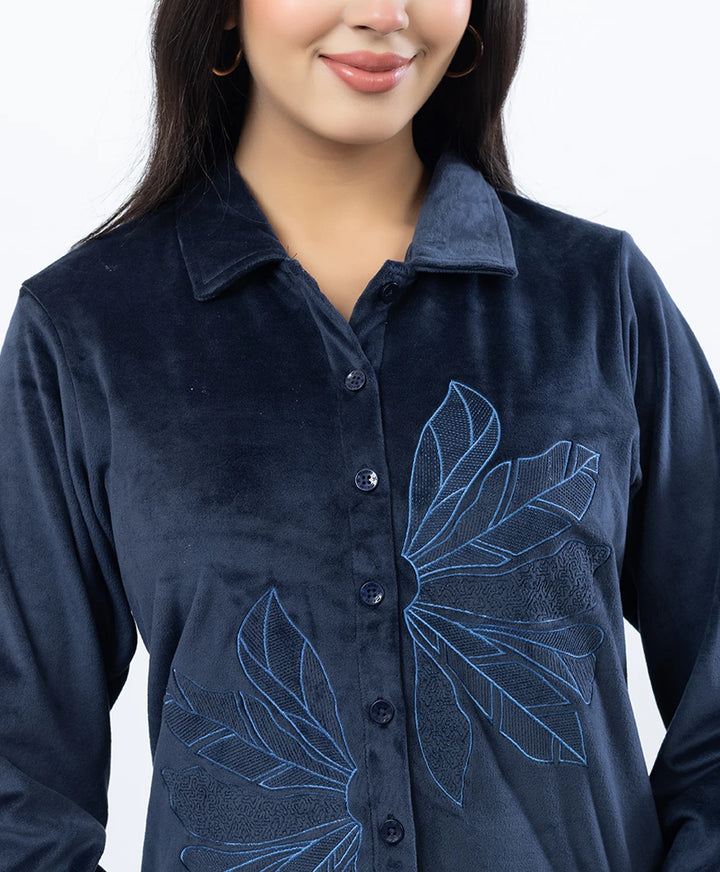 Premium Full Sleeve Casual Collar Button-Down Top and Straight Lower Co-ord Set