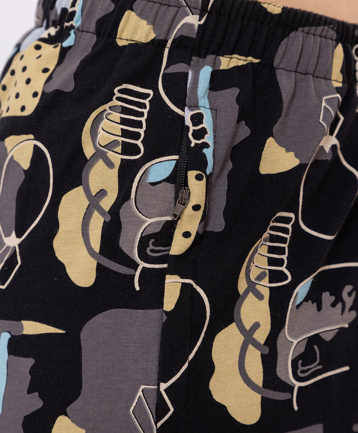Stylish Rotary Print Comfort Lower