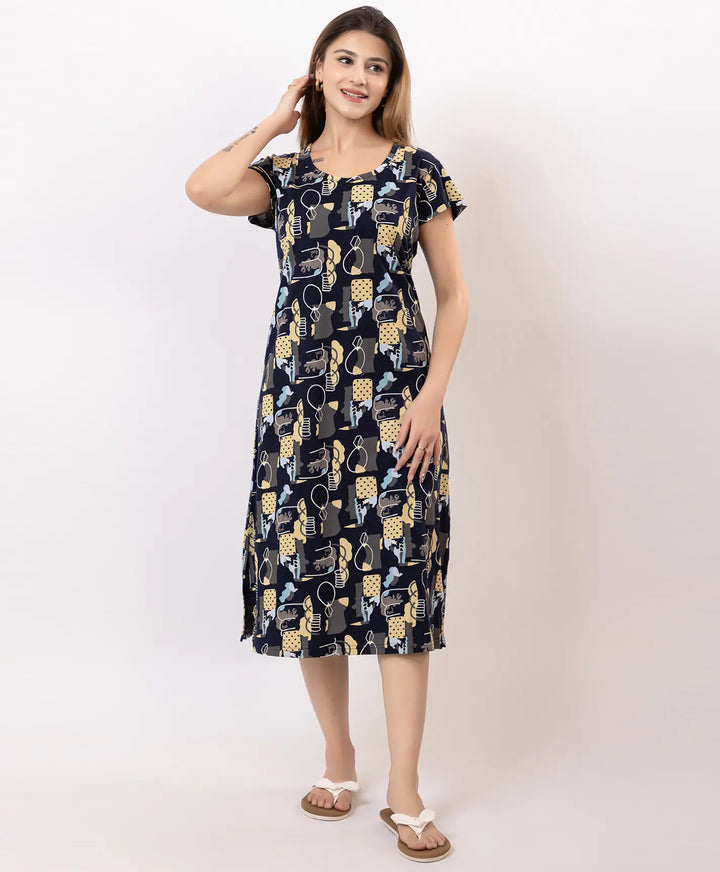 Premium Printed Short Nighty
