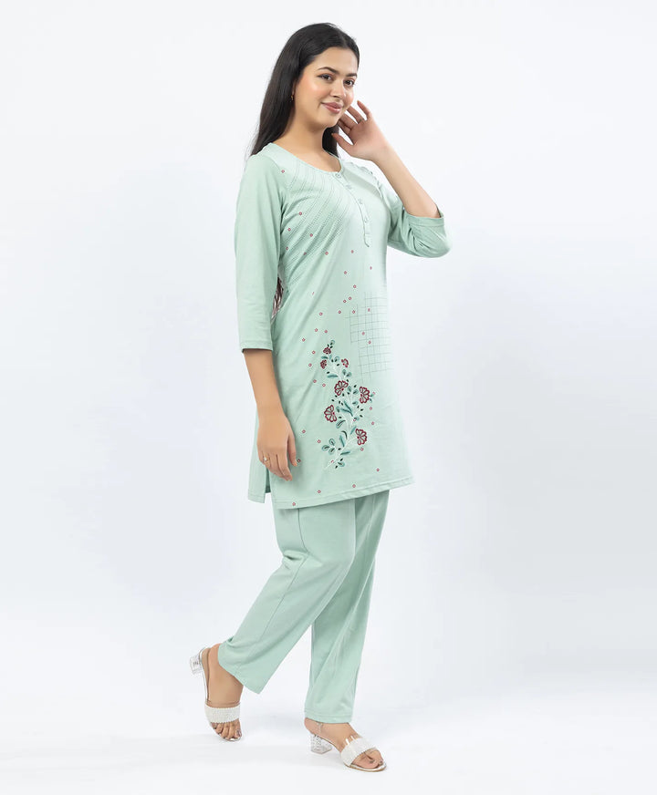 Premium Embroidered Straight Kurta Set with Pants