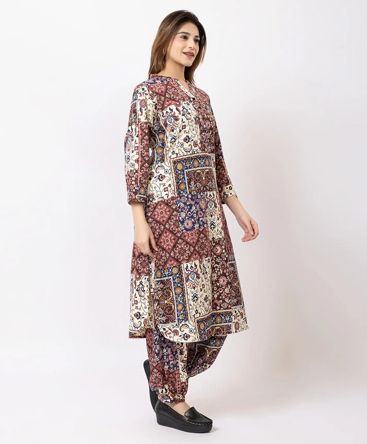 Elegant Floral Afgani Suit