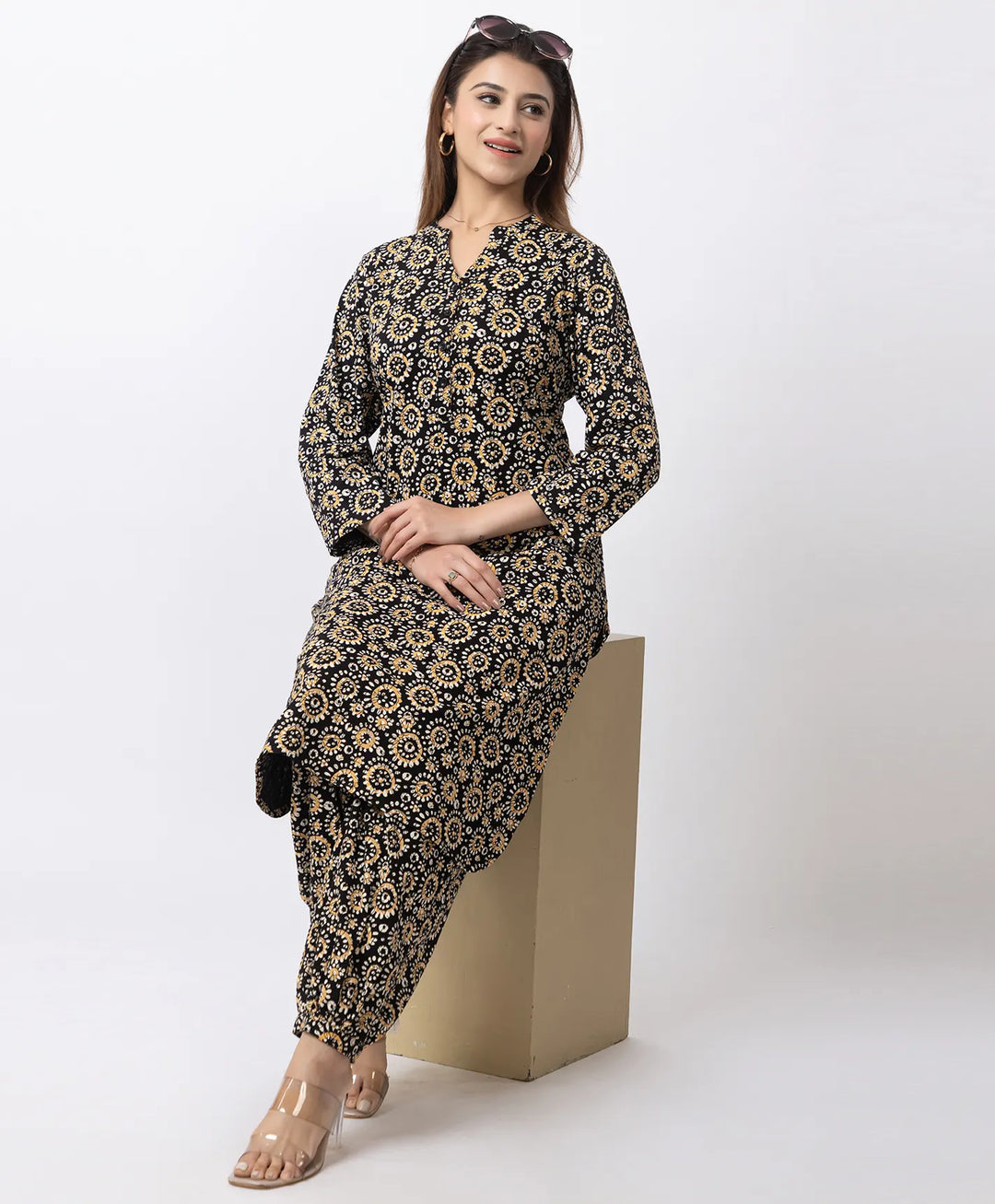 Elegant Printed Afgani Suit