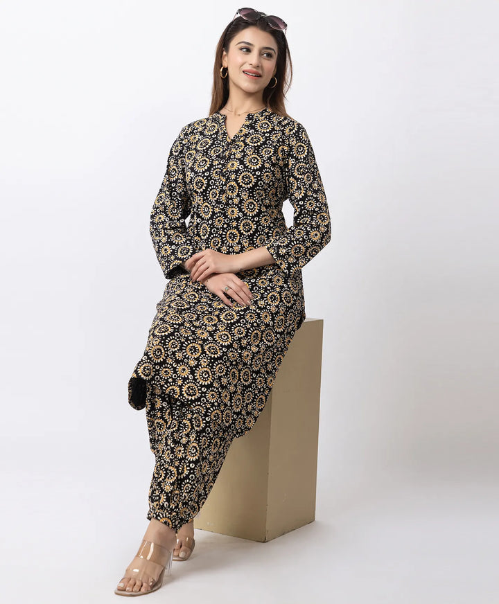Elegant Printed Afgani Suit