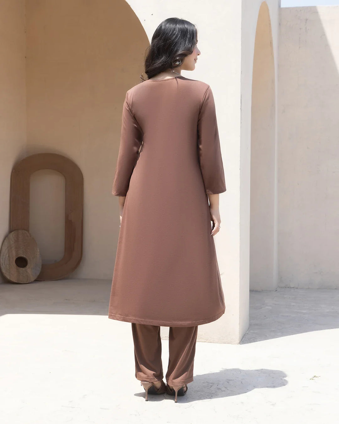 Angrakha Long Kurta Set