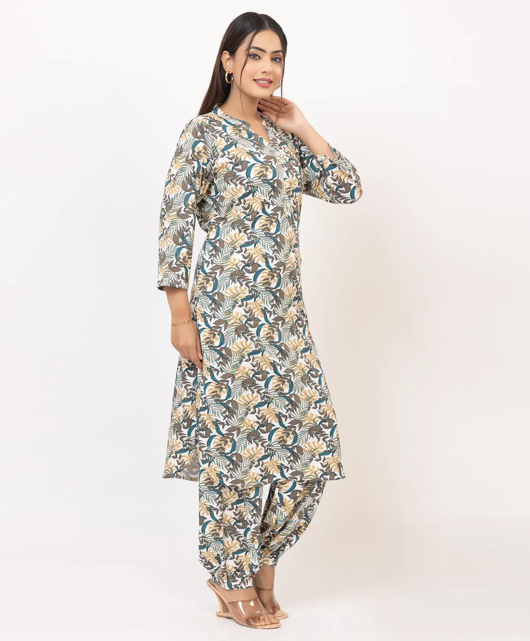 Graceful Ethnic Printed Afghan Suit Set