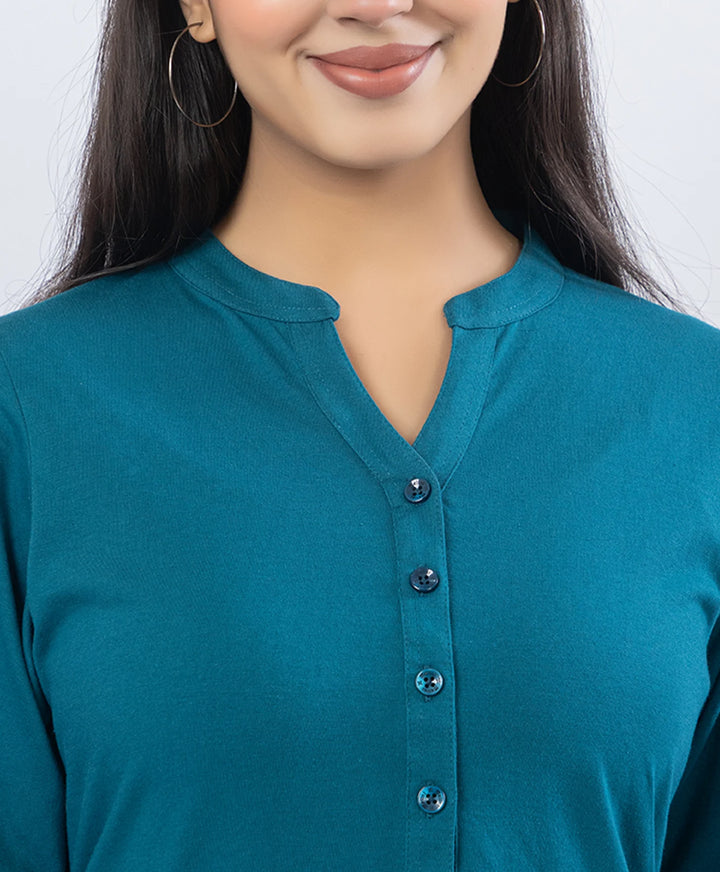 Premium Floral Embroidered Mandarin Collar Kurta Set