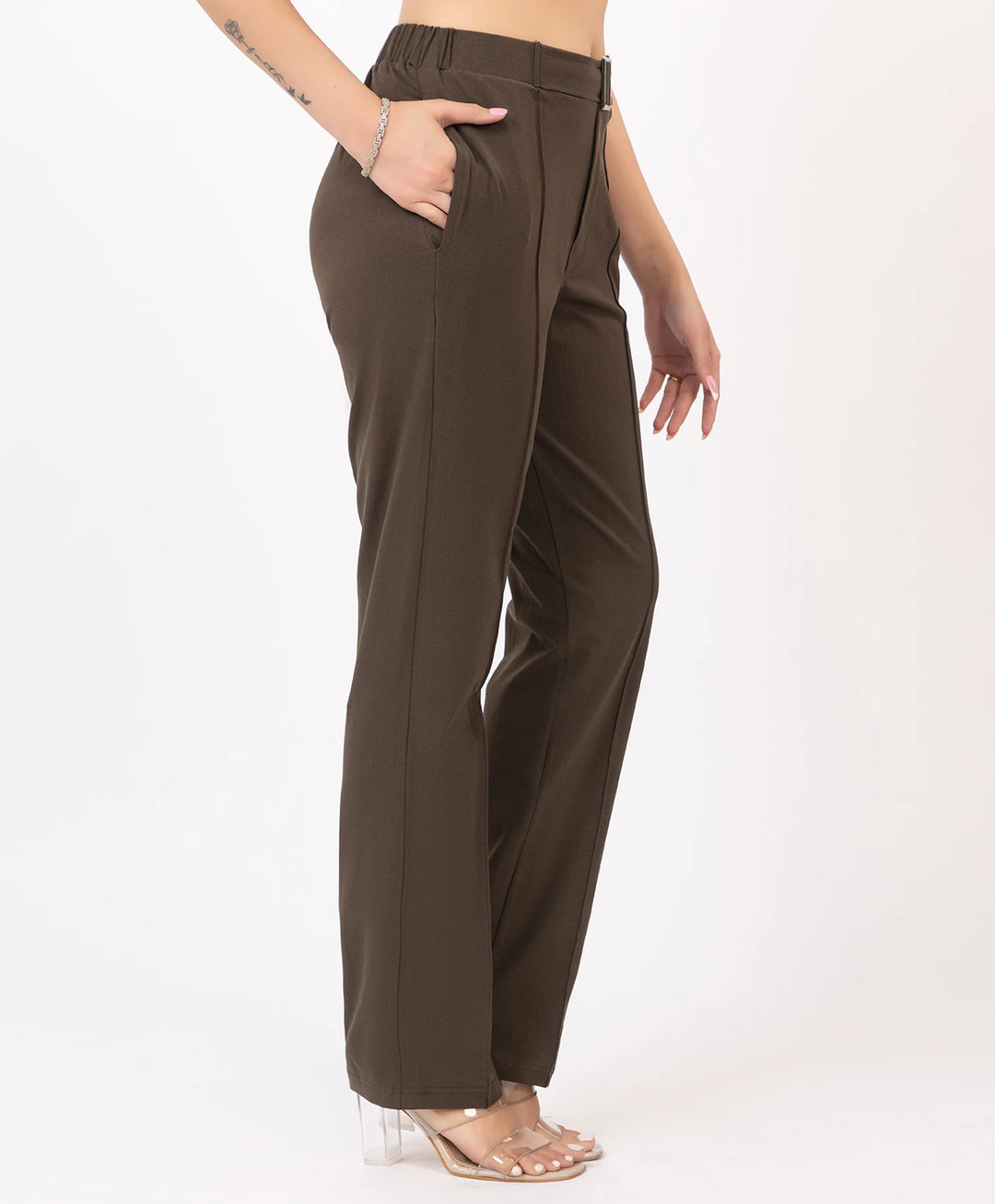 Classic Stretch Fit Lycra Trousers