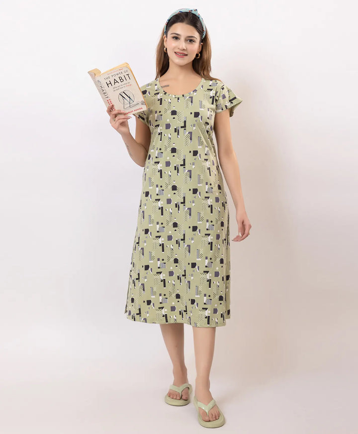 Premium Printed Short Nighty
