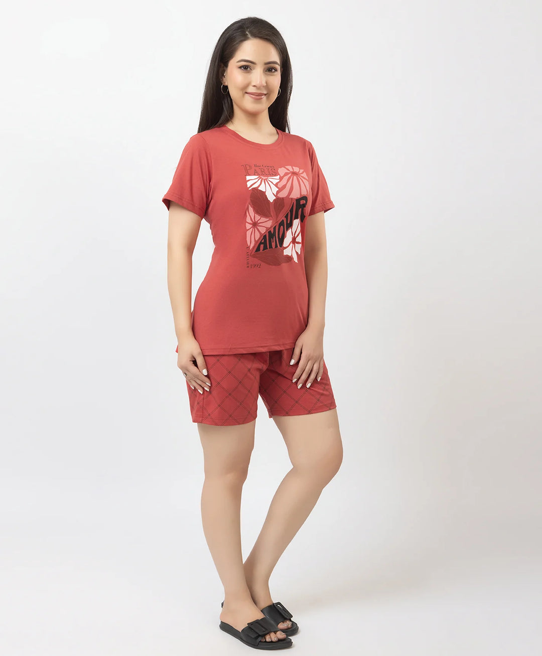 Comfortable and Trendy Graphic Tee & Shorts Set