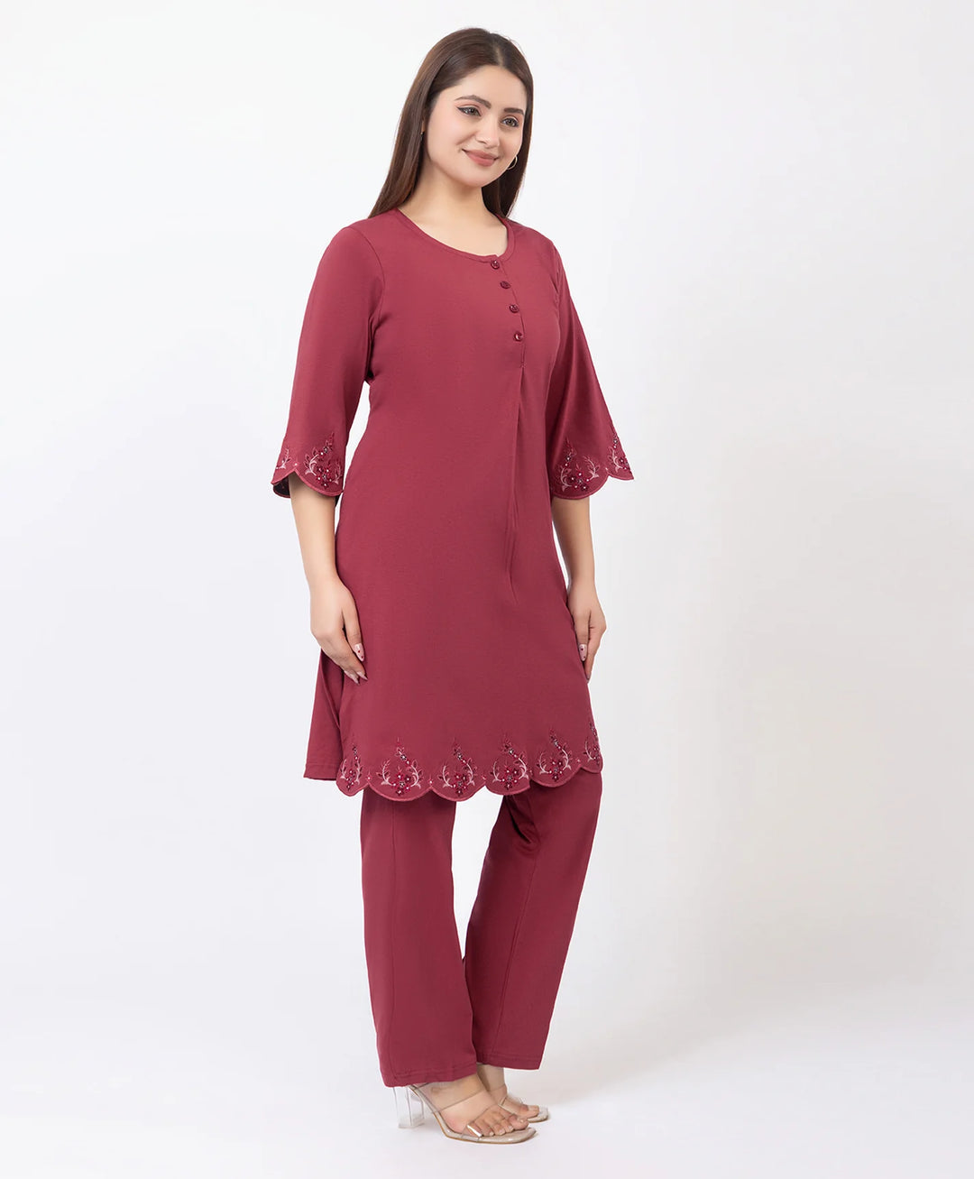 Classic Everyday Kurta Set with Embroidered Finish