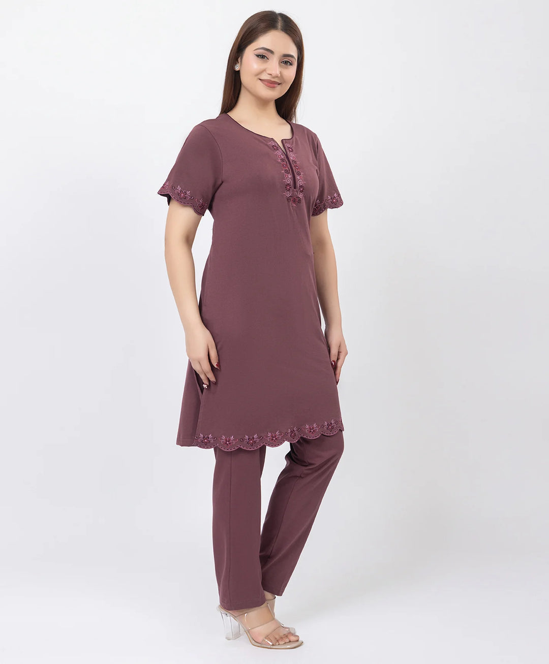 Effortless Embroidered Grace Kurta Lower Set