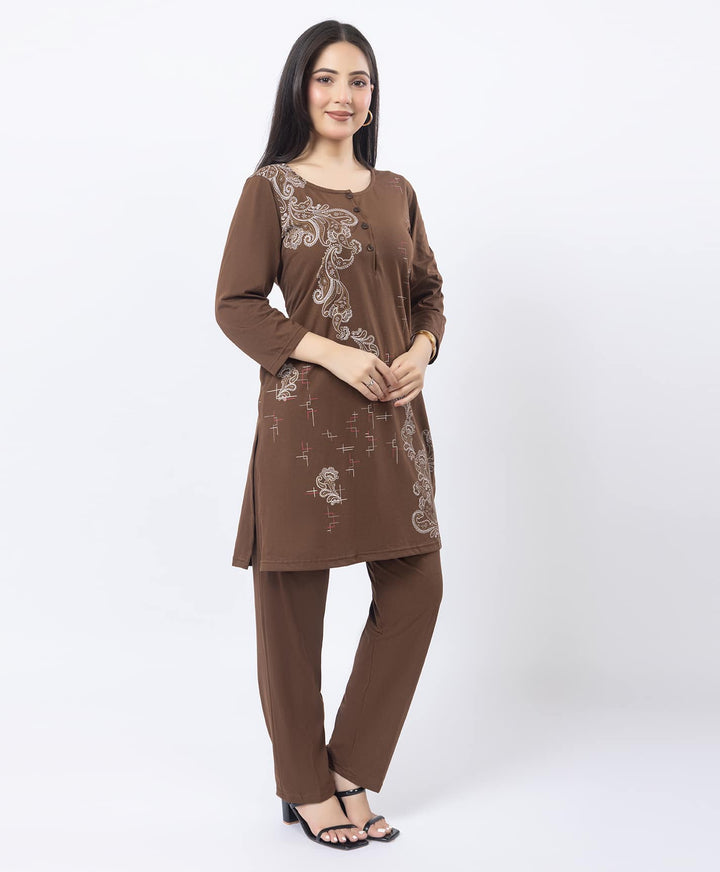 Contemporary Printed Kurta Set with Straight Pants