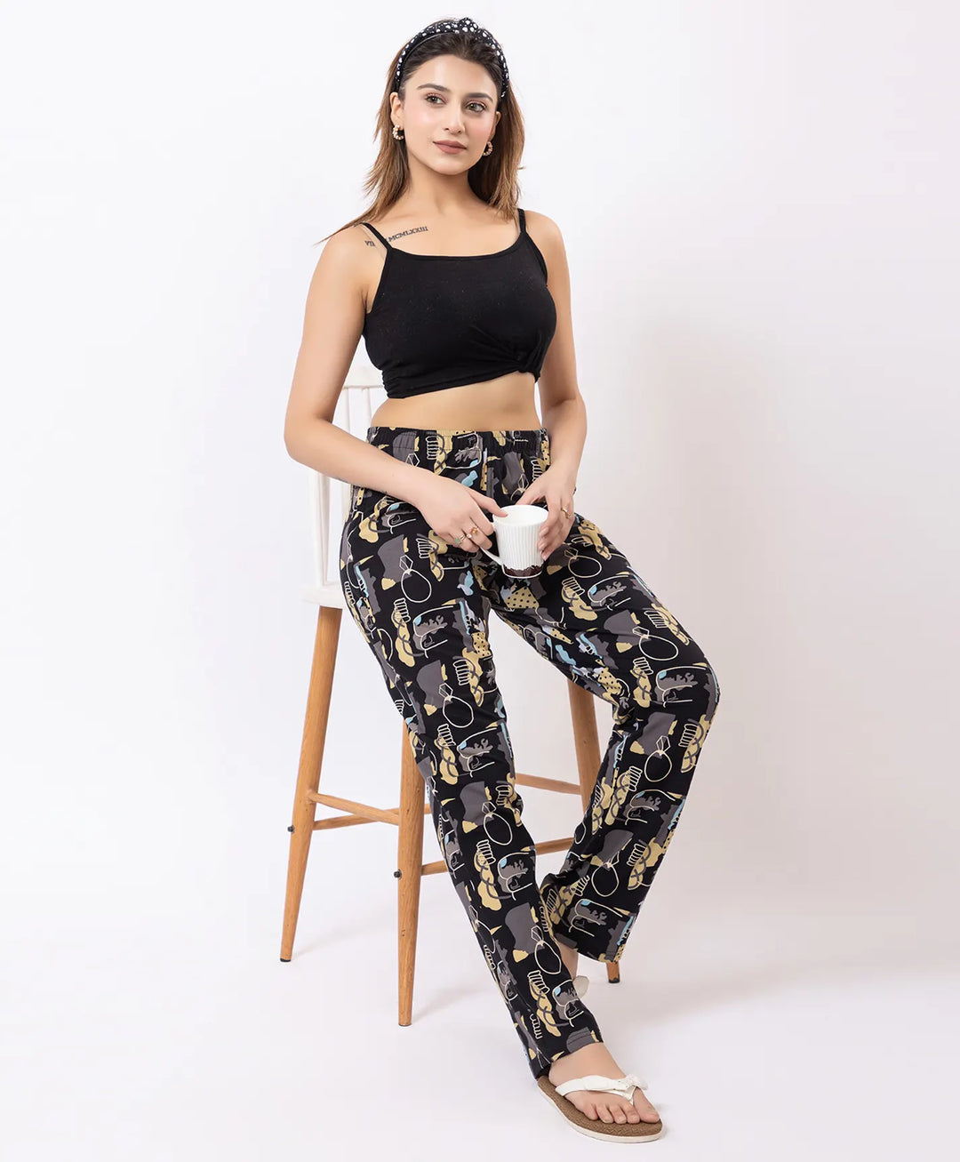 Stylish Rotary Print Comfort Lower