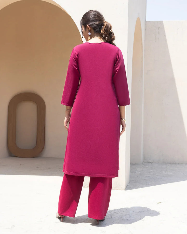 Angrakha Long Kurta Set