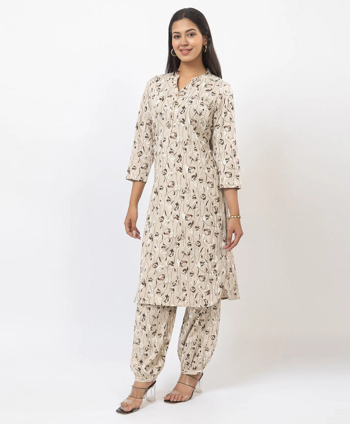 Graceful Ethnic Printed Afghan Suit Set