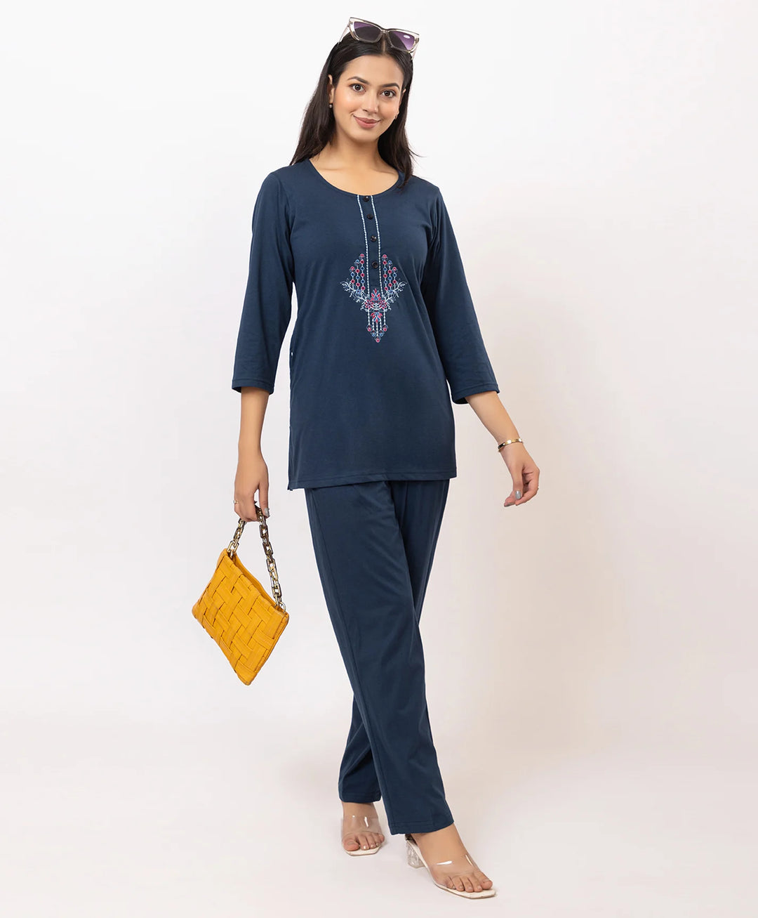 Embroidered Kurta Lower Set