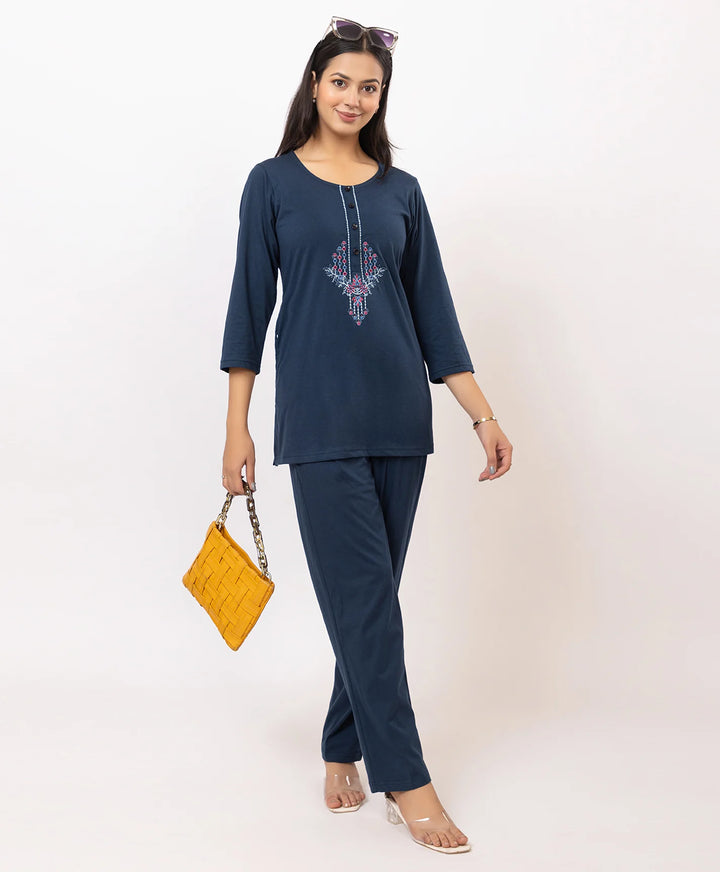 Embroidered Kurta Lower Set