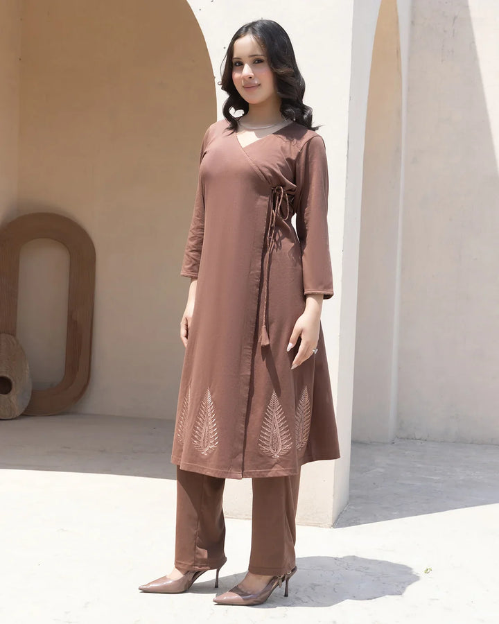 Angrakha Long Kurta Set