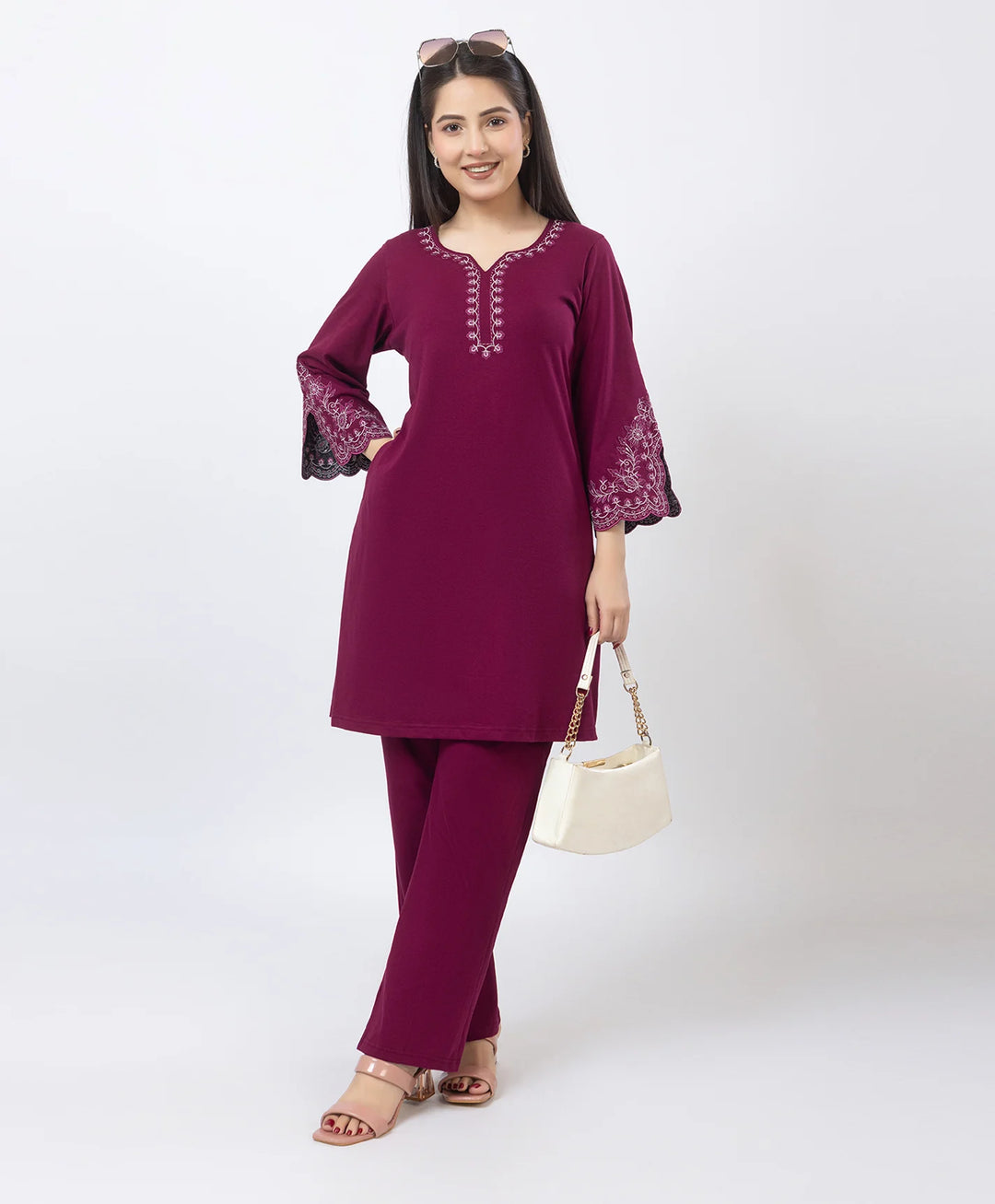 Classic Ethnic Kurta Set with Designer Sleeve Detail