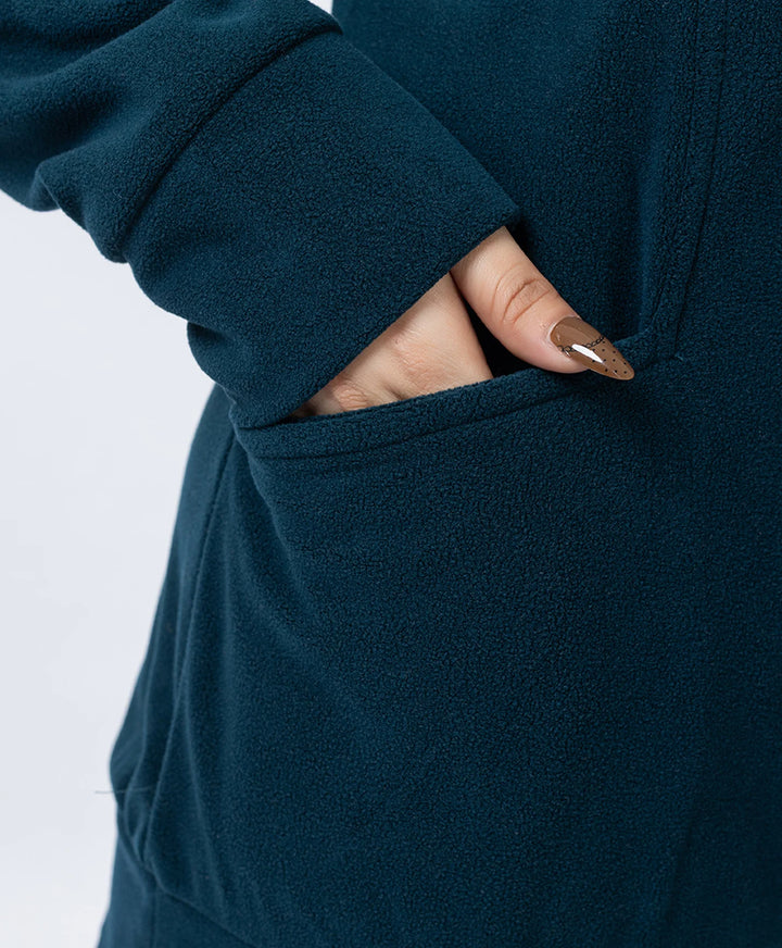 Round Neck Embroidered Tracksuit with Front Pocket