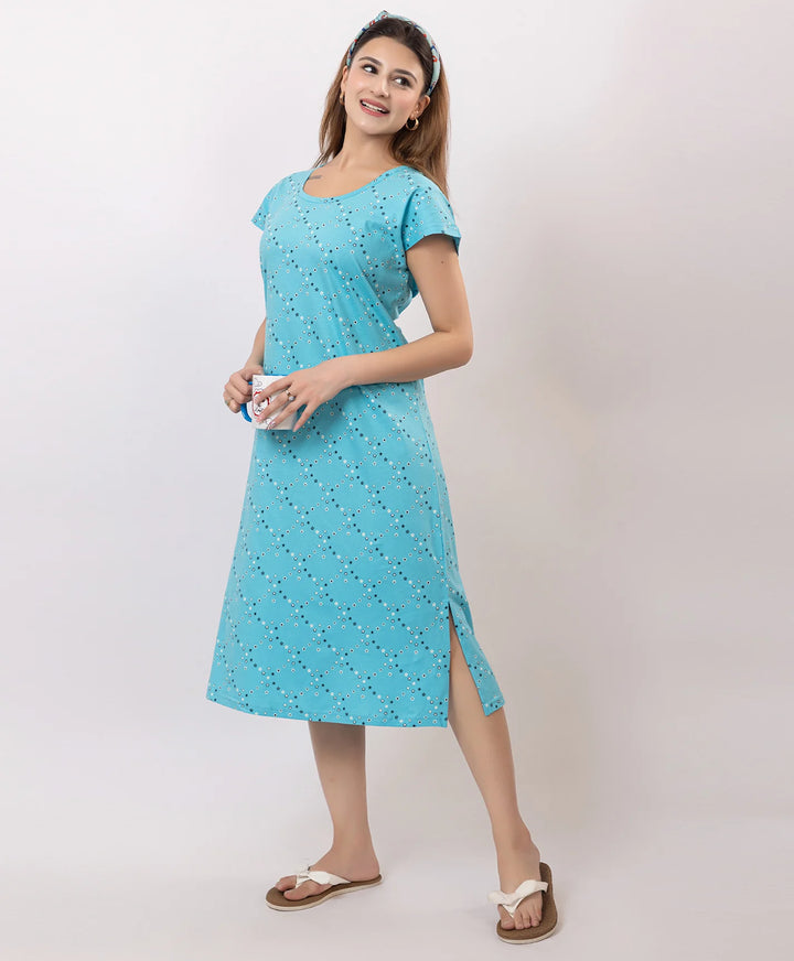 Premium Printed Short Nighty