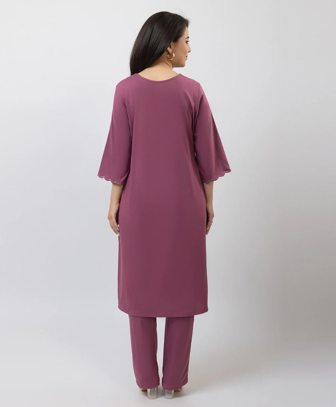 Straight-Cut Embroidered Kurta with Pants