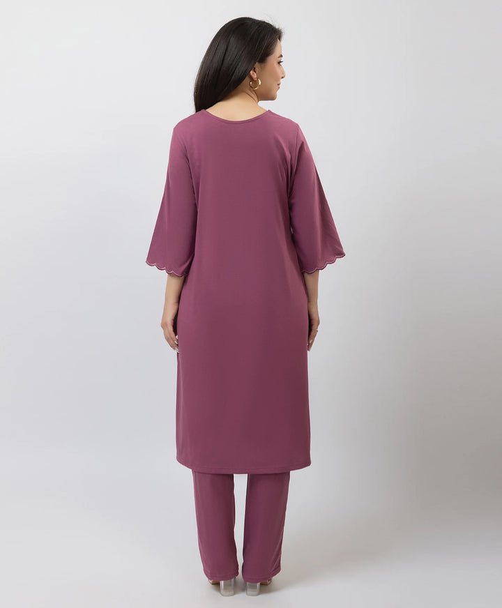Straight-Cut Embroidered Kurta with Pants