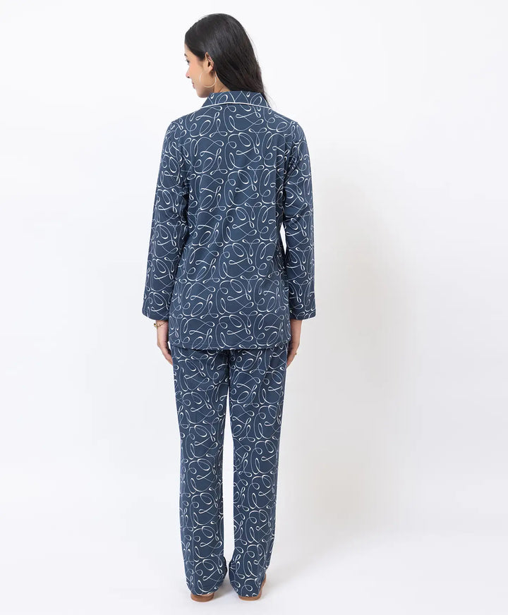 Premium Notched Collar Night Suit