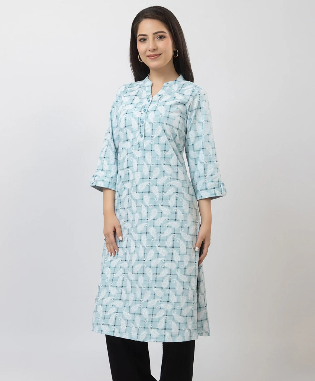 Elegant Printed Straight Fit Long Kurti