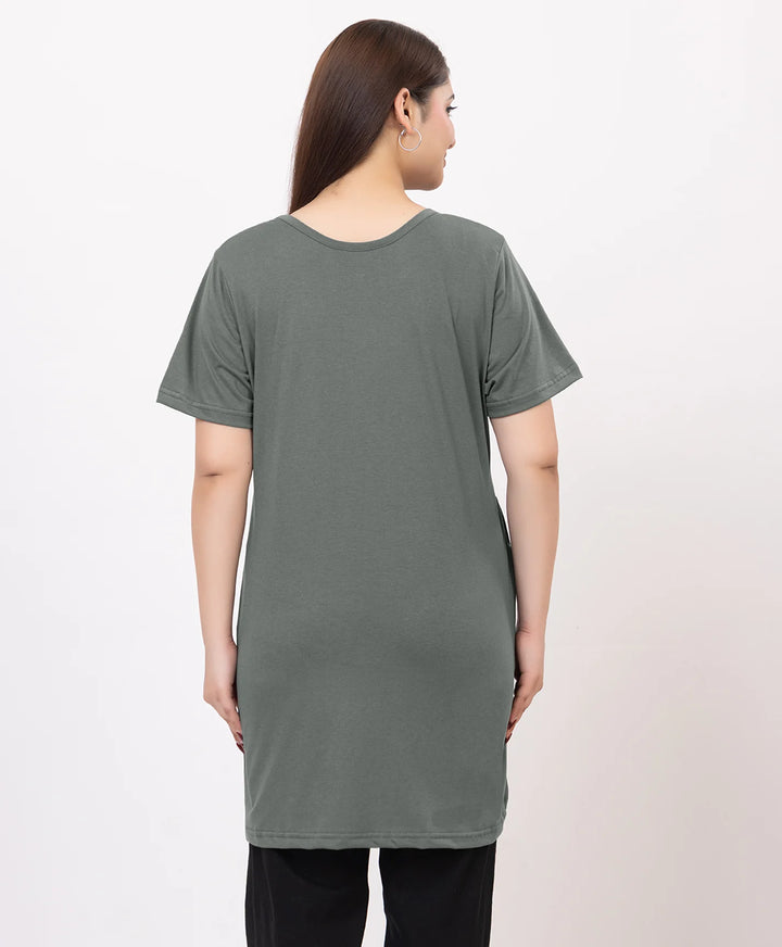 Casual Grace Printed Long Top