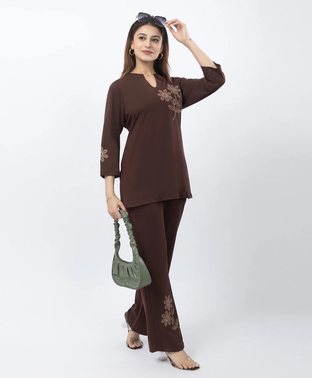 Pure Comfort Embroidered Co-Ord Set