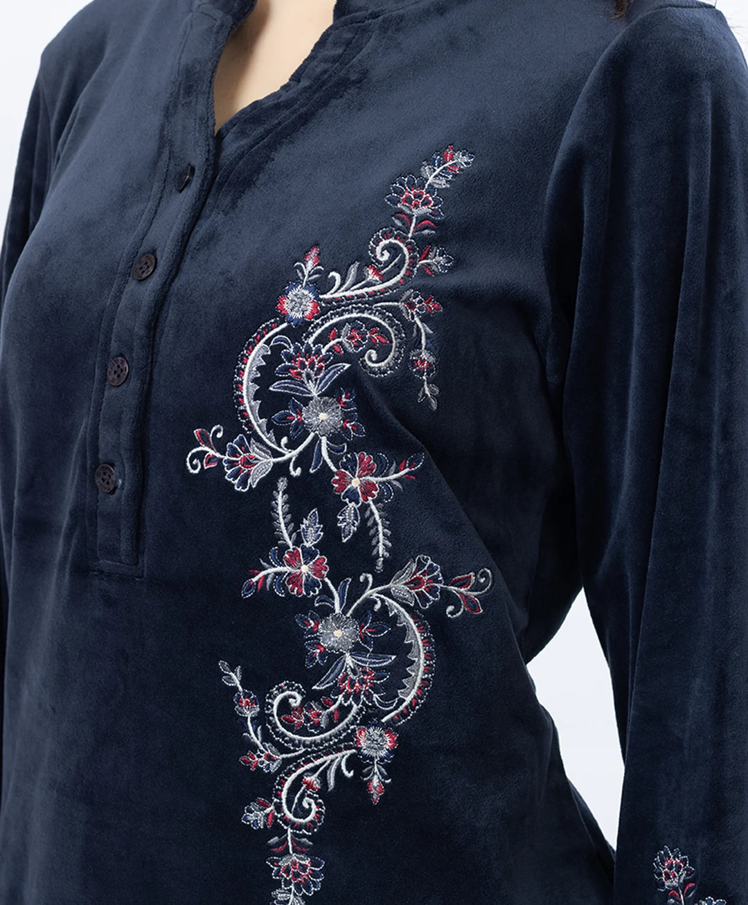 Premium Kurta Set with Band Neck and Sparkle Print