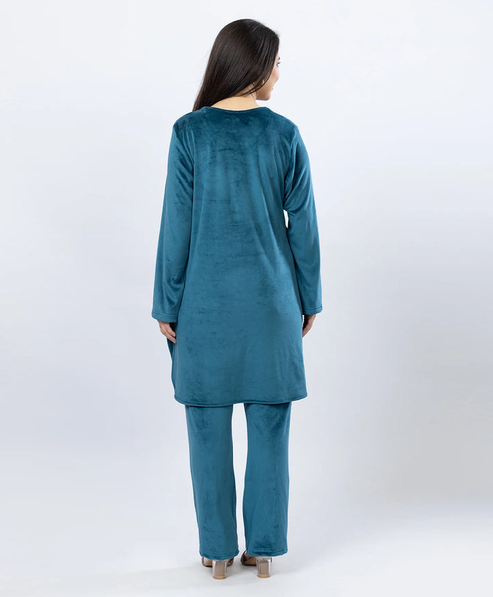Full-Sleeves Kurta and Straight Fit Lower Set with Round Neck