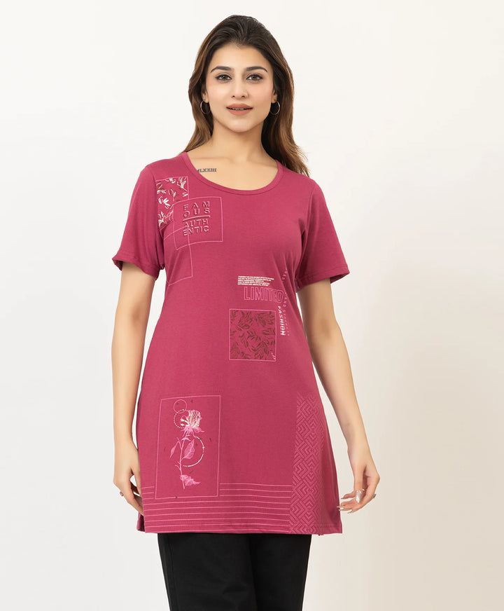 Printed Long Top