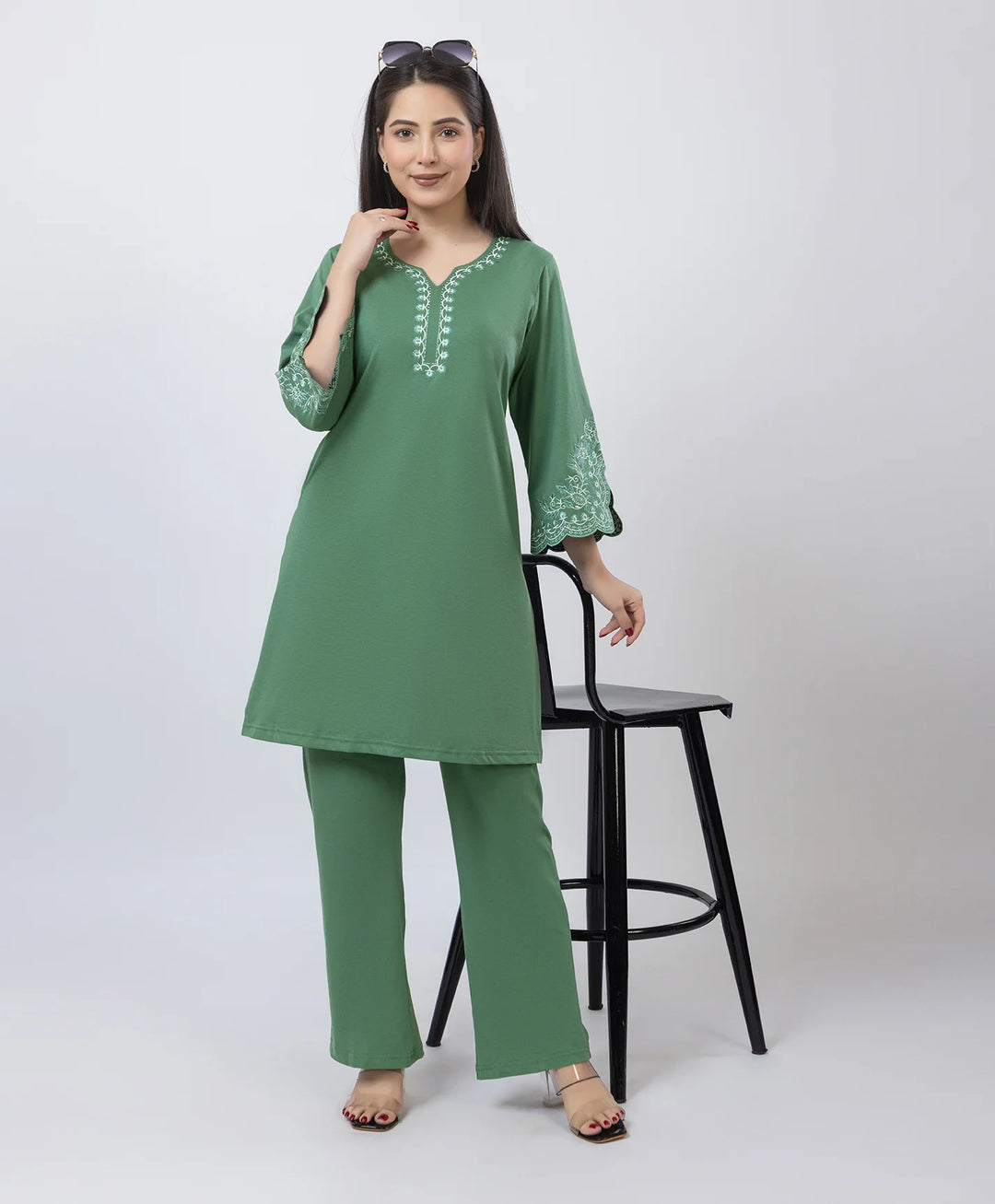 Classic Ethnic Kurta Set with Designer Sleeve Detail