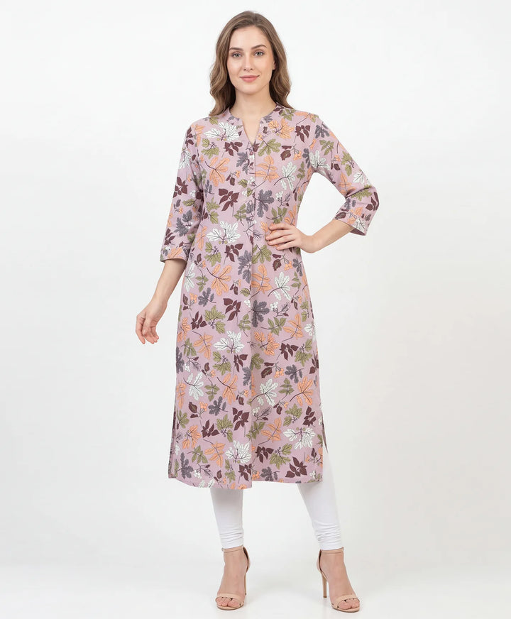 Artistic Print Straight Kurta