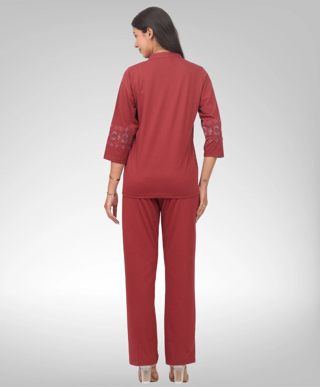Stylish Embroidered Casual Co-Ord Set