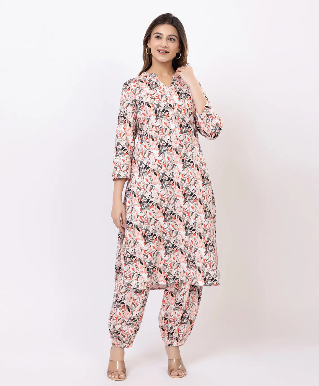 Elegant Floral Afgani Suit